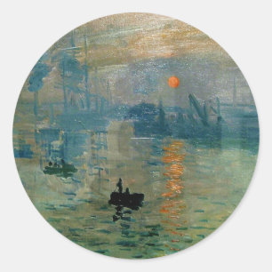 Monet's Impression Sunrise (soleil levant) - 1872 Classic Round Sticker
