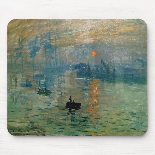 Monets Impression Sunrise soleil levant _ 1872 Mouse Pad
