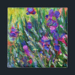 Monet's Iris Garden in Giverny Magnet<br><div class="desc">The Iris Garden in Giverny was painted by French Impressionism painter,  Claude Monet,  in 1900 showing a corner of the painting's iris flower brush strokes.</div>