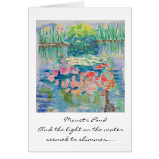 Monet's Pond Card--Watercolor by Susan Meyer