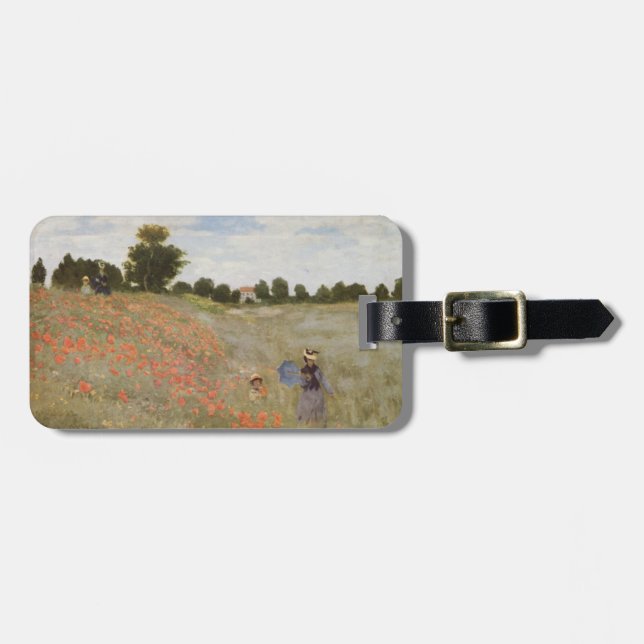 Monet's Poppy Field Luggage Tag (Front Horizontal)