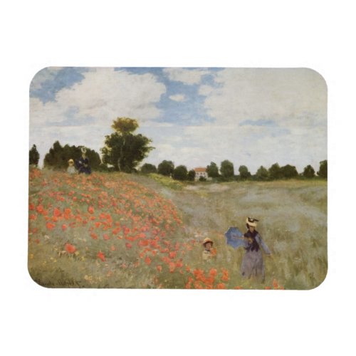 Monets Poppy field Magnet