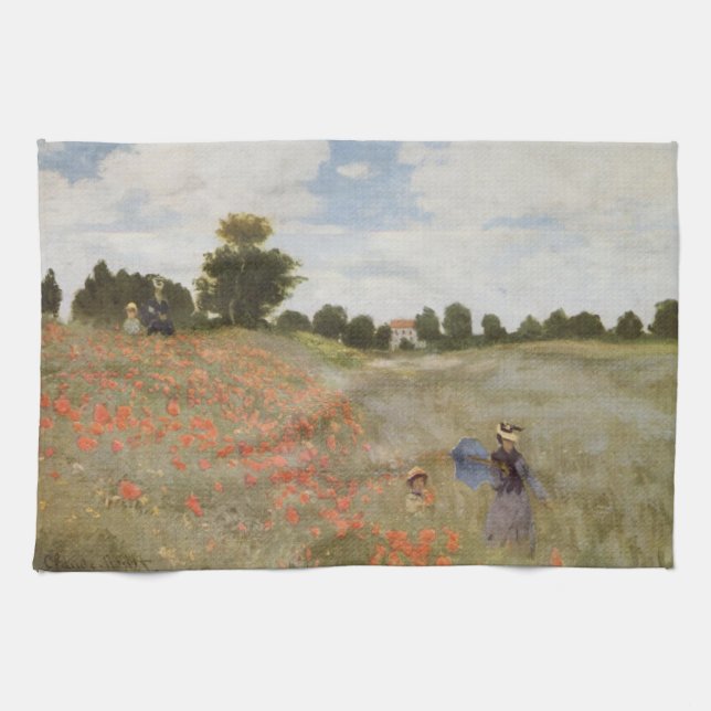 Monet's Poppy Field Towel (Horizontal)