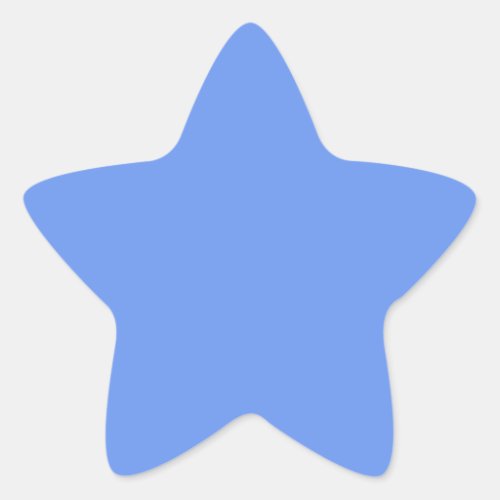 Monets Solid Blue Color Star Sticker