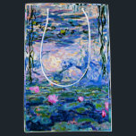 Monet's Water Lilies, 1919, Gift Bag<br><div class="desc">Water Lilies,  1919 famous painting by Claude Monet,  with color coordinated solid colors pinkish-purple and Monet blue,  ready to mix and match.</div>