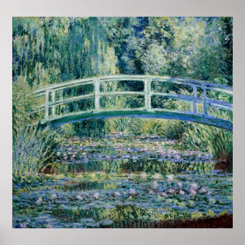 Monets Water Lilies and Japanese Bridge Poster