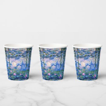 Monet's Water Lilies Mix And Match Paper Cups by Virginia5050 at Zazzle
