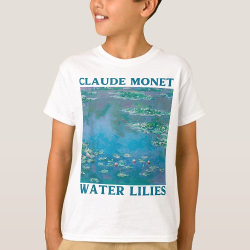 Monets Water Lilies Modern Art Impressionism Pain T_Shirt