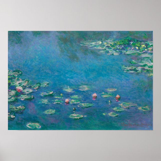 Monet's Water Lillies Vintage Poster (Front)