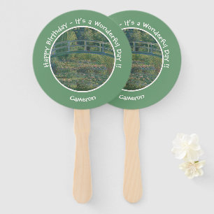 Monet's Water-Lily Pond and Footbridge Party Items Hand Fan