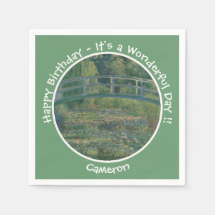 Monet's Water-Lily Pond and Footbridge Party Items Napkins