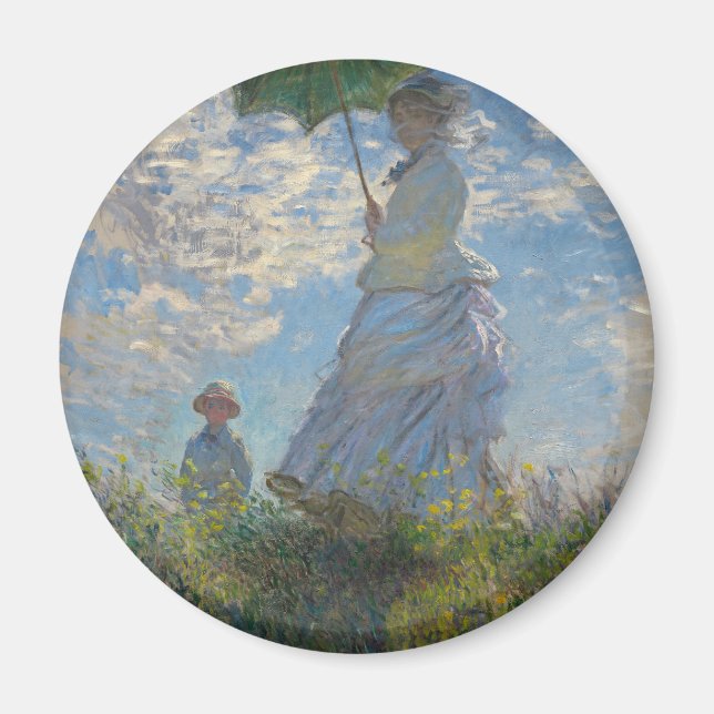 Monet's Woman with a parasol Magnet (Front)