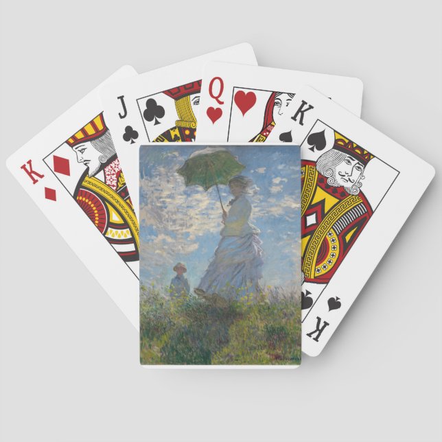 Monet's Woman with a parasol Poker Cards (Back)