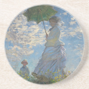 Monet's Woman with a parasol Sandstone Coaster