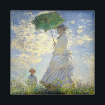Monet's Woman with a Parasol (The Stroll / Walk) Magnet<br><div class="desc">A classic artwork that has passed into the public domain and makes wonderful gifts and other products. "Impression, Sunrise" is Impressionism's eponymous work. The name of the artistic movement was derived from the title when critics distastefully referred to it as embodying a trend which they disapproved of. Claude Monet (1840-1826)...</div>