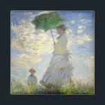 Monet's Woman with a Parasol (The Stroll / Walk) Magnet<br><div class="desc">A classic artwork that has passed into the public domain and makes wonderful gifts and other products. "Impression, Sunrise" is Impressionism's eponymous work. The name of the artistic movement was derived from the title when critics distastefully referred to it as embodying a trend which they disapproved of. Claude Monet (1840-1826)...</div>