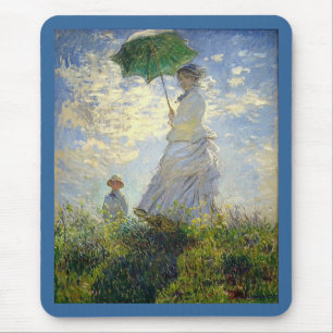 Monet's Woman with a Parasol (The Stroll / Walk) Mouse Pad