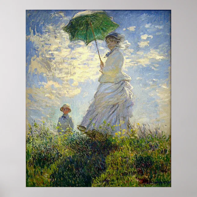 Woman with a Parasol Madame Monet and Her Son Claude Monet