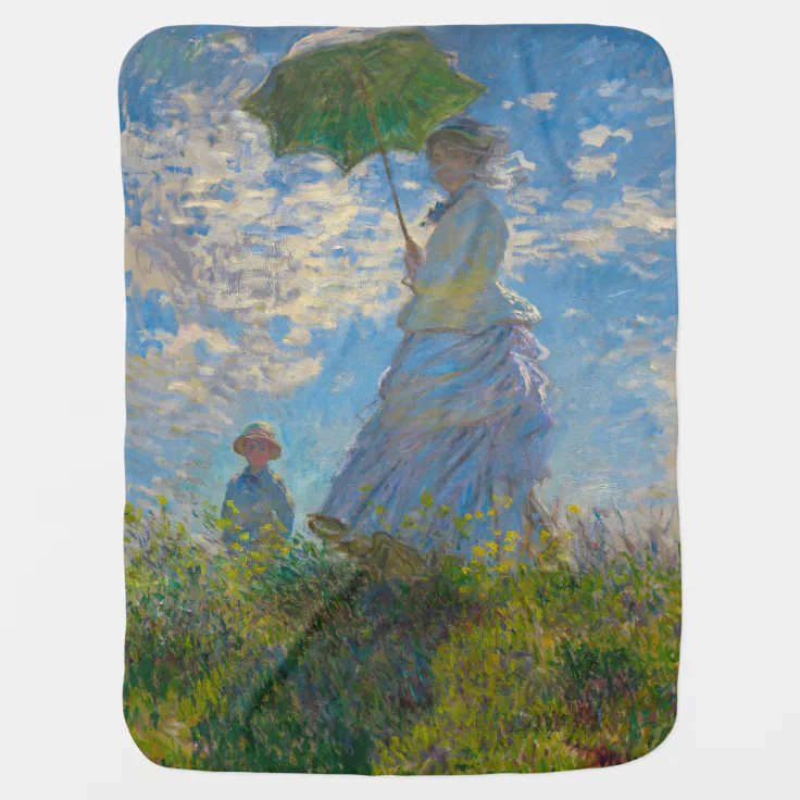 Monet S Woman With Parasol Baby Blanket Zazzle