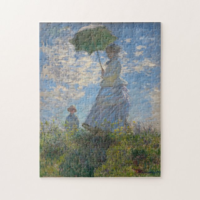Monet's Woman with Parasol,Impressionist Landscape Jigsaw Puzzle (Vertical)