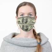 Money - 100 dollar Bills Cloth Face Mask (Worn)