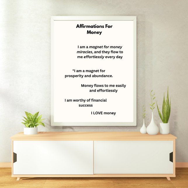 money affirmations poster (Creator Uploaded)