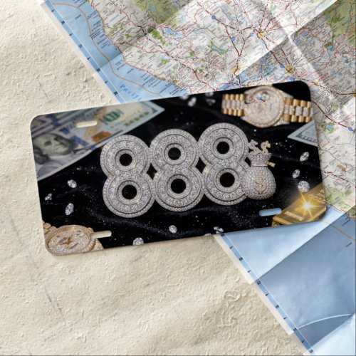 Money Aluminum License Plate