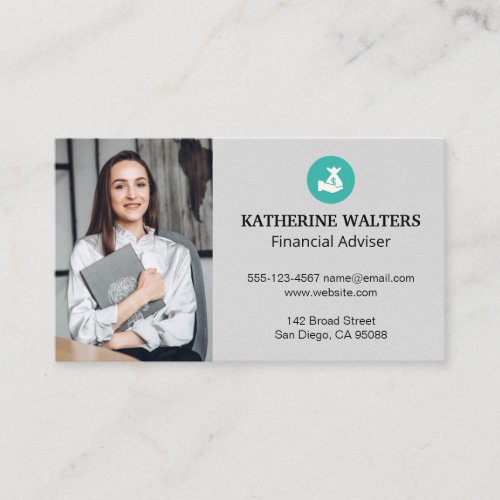 Money Bag Icon  Financial Planner  Business Card