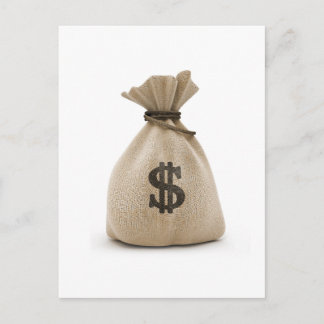 money bag postcard