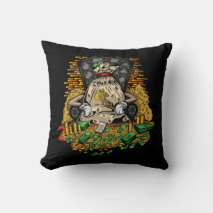 Money Bag Throw Pillow