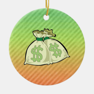 Money Bags design Ceramic Ornament