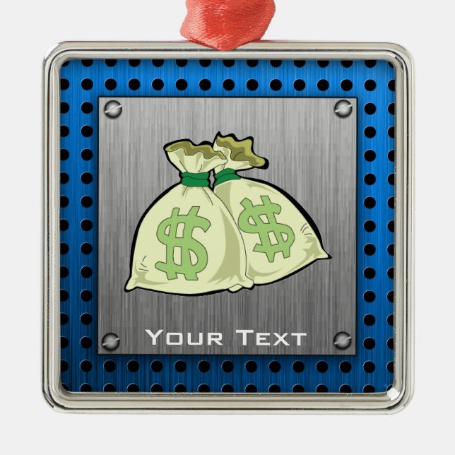 Money Bags; Metal-look Metal Ornament (Front)