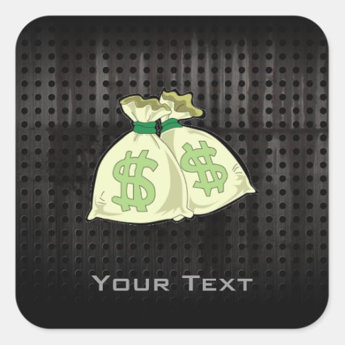 Money Bags Rugged Square Sticker