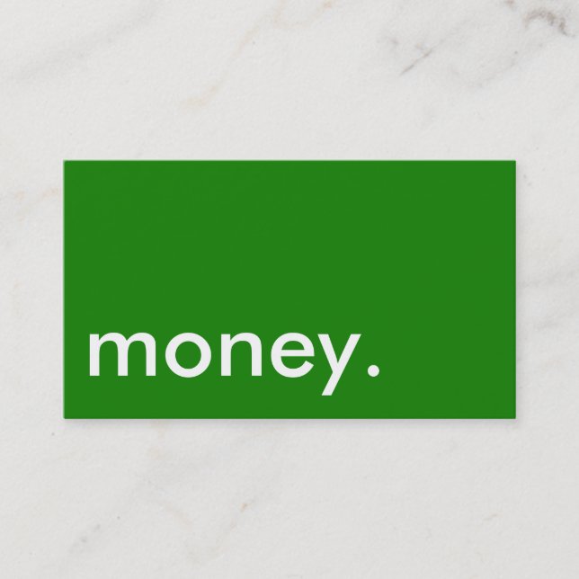 Money Business Card (Front)