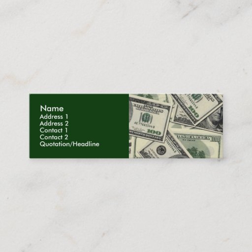 Customizable Money/Business Profile Cards Business Card Templates