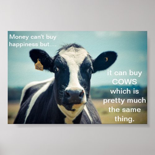 Money can buy cows poster
