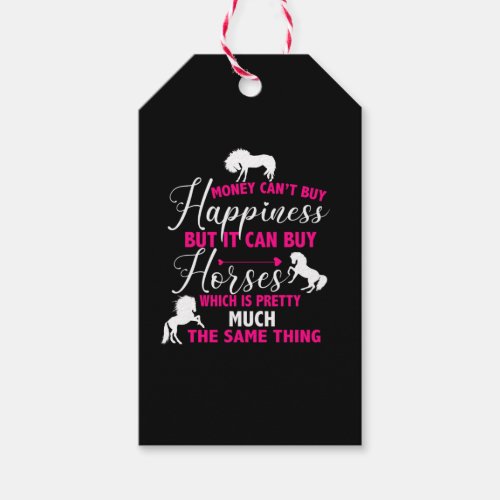 Money Can Buy Horses Hot Pink  Gift Tags