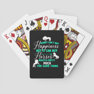 Money Can Buy Horses Mint Green    Poker Cards