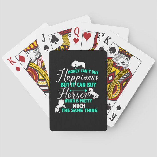 Money Can Buy Horses Mint Green    Poker Cards (Back)
