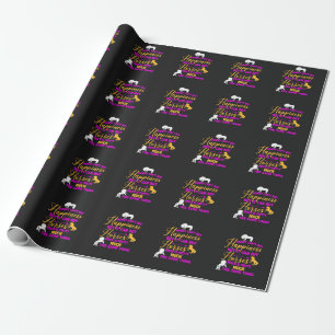 Money Can Buy Horses Purple Yellow Wrapping Paper
