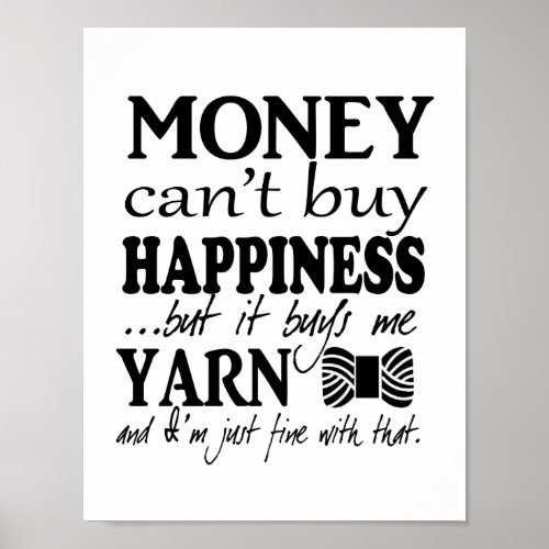 Money Cant Buy Happiness  CraftsYarn Poster