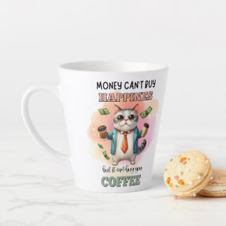Money Can't Buy Happiness Funny Cat Lover Gift Latte Mug