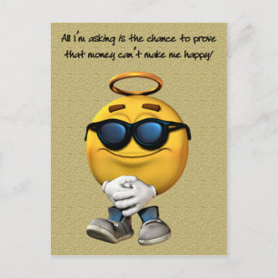 Money Can't Make Me Happy Postcard