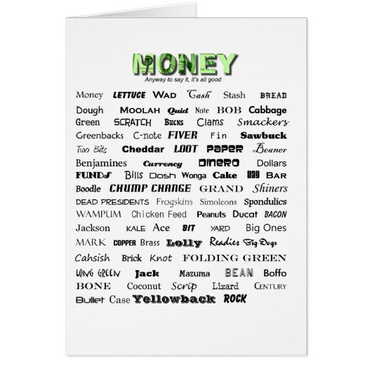 Money Cards (Front)