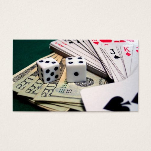 Money Cards Dice Business Card