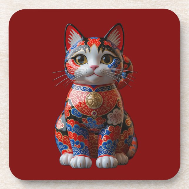 Money cat beverage coaster (Front)