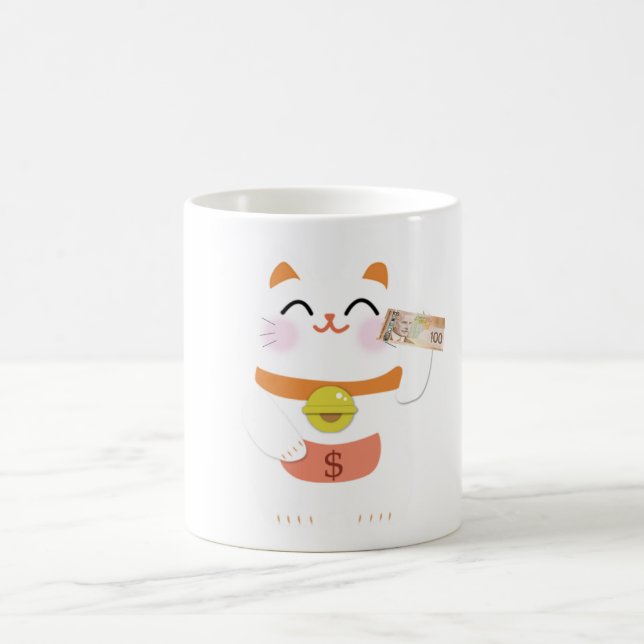 Money Cat Color Morph Mug (Center)