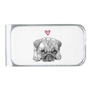 Money Clip Geometric pug baby puppy dog