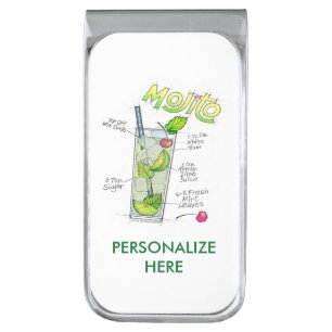 MONEY CLIP - MOJITO RECIPE COCKTAIL ART