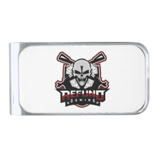 Money Clip, Silver Plated REFUND GAMING Silver Finish Money Clip